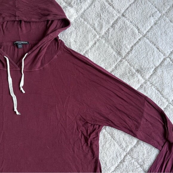 Brandy Melville | Maroon Layla Hoodie | Size One Size - Picture 4 of 11